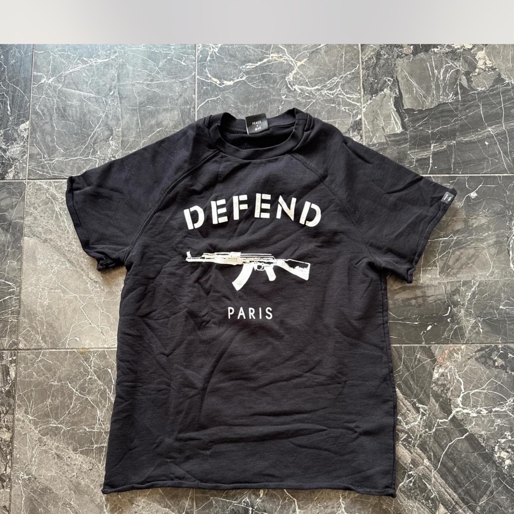 Defend Paris AK-47 Logo T-Shirt – Black (Size L)